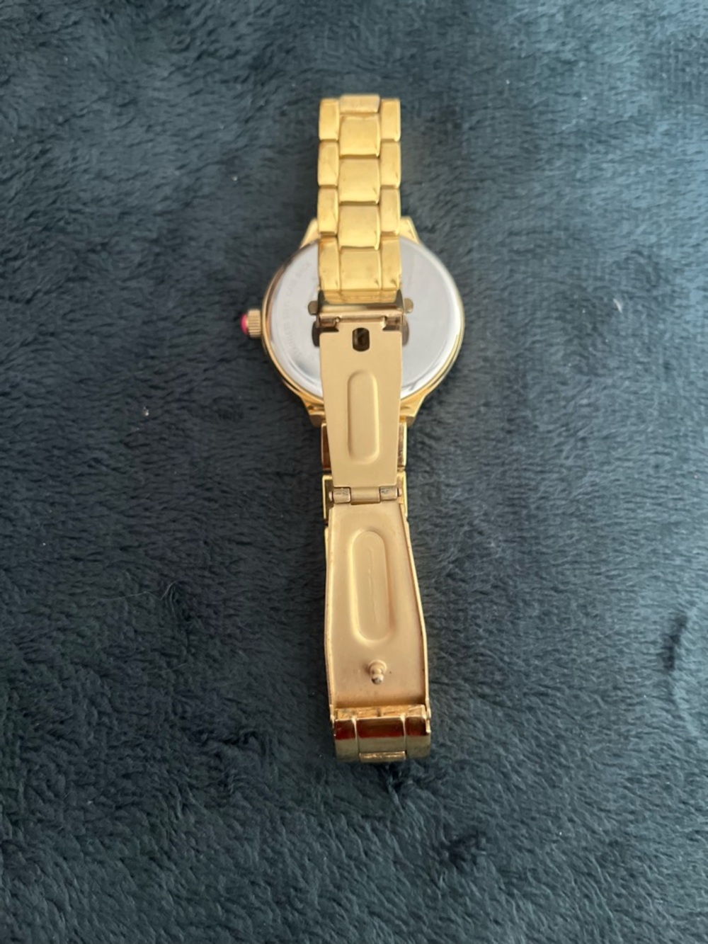 Betsy Johnson - Gold Women's Wristwatch with Ornate Dial - Picture 2 of 4